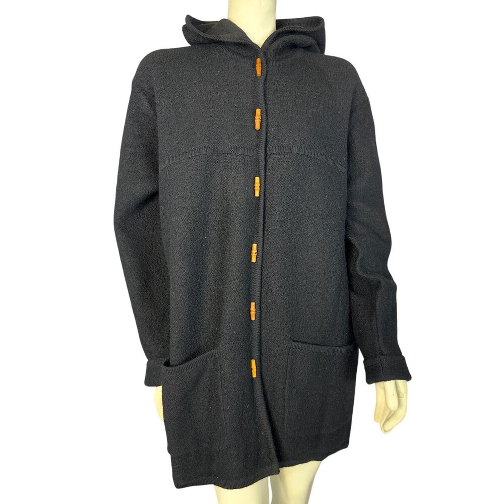 Vintage Karen Scott cardigan 100% Wool Wooden Toggle made Australia size large